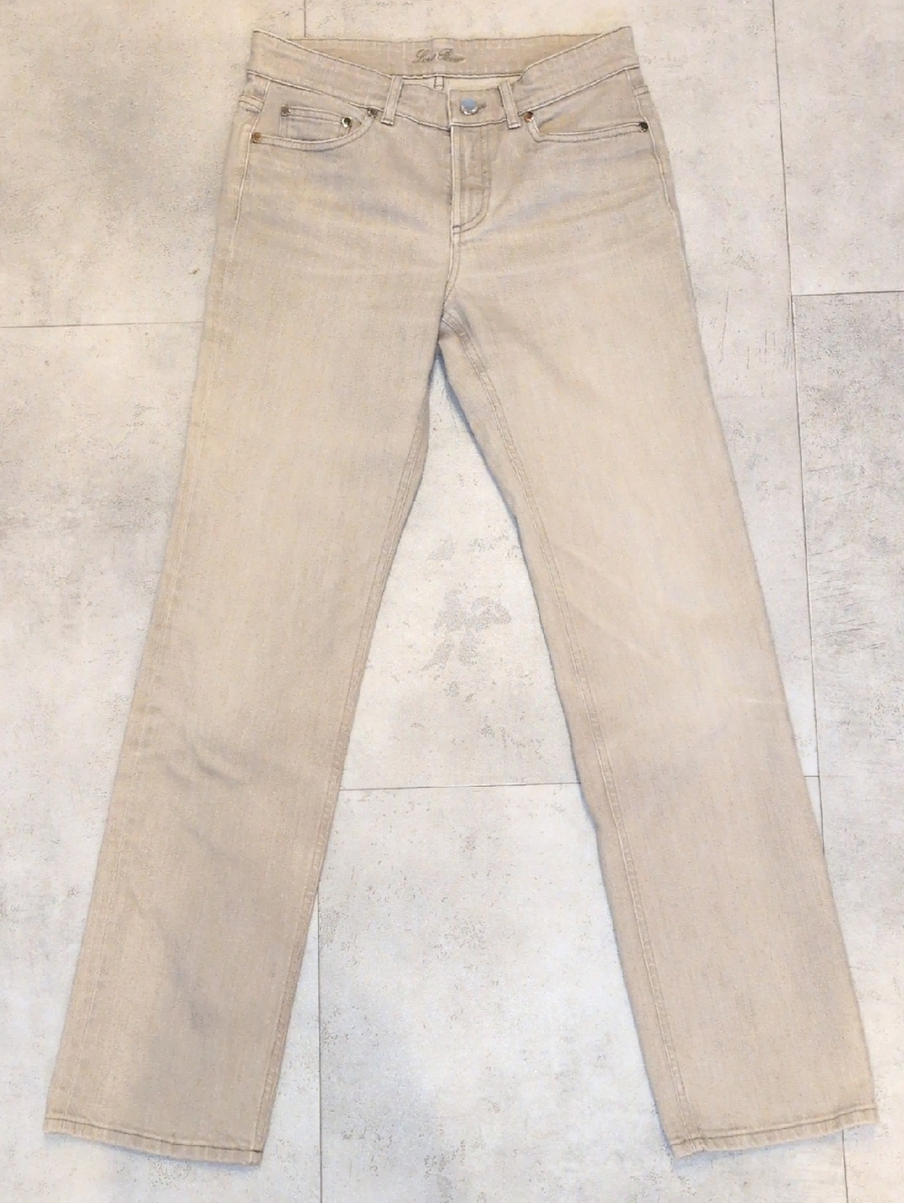 Loro Piana Women's Straight Leg Jeans in Light Beige